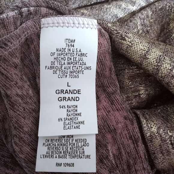 RHONDA SHEAR BLUSH & GOLD METALLIC COLD SHOULDER TOP SZ.L EUC - Picture 7 of 9